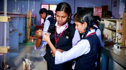 Well-equipped laboratories - Sree Gurudeva Central School